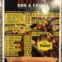 Khan BBQ and Grill - Menu
