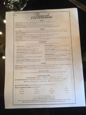 Menu photo 7 Figaro the Dining Room Newberry, SC