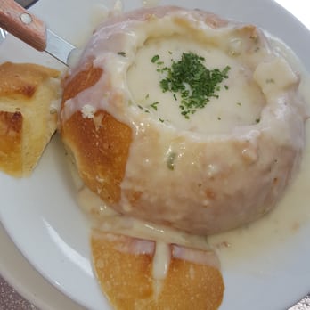 Bayside Cafe - Clam chowder in sourdough bread bowl - Mexican Near Me - Morro Bay, California Bayside Cafe - Clam chowder in sourdough bread bowl - Mexican Near Me - Morro Bay, California