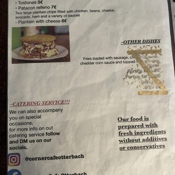 Corner Cafe - Partial menu - Coffee & Tea Near Me - Otterbach, RP