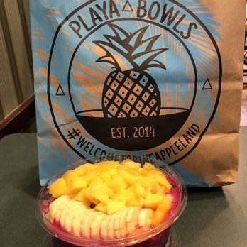 Playa Bowls - Pitaya base. Banana, mango, granola, and honey. - Acai Bowls Near Me - Millburn, New Jersey