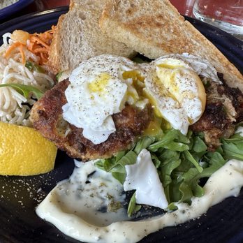 Little Rooster Cafe - Crab Cakes for breakfast !! Yum - Breakfast & Brunch Near Me - Manchester Center, Vermont Little Rooster Cafe - Crab Cakes for breakfast !! Yum - Breakfast & Brunch Near Me - Manchester Center, Vermont