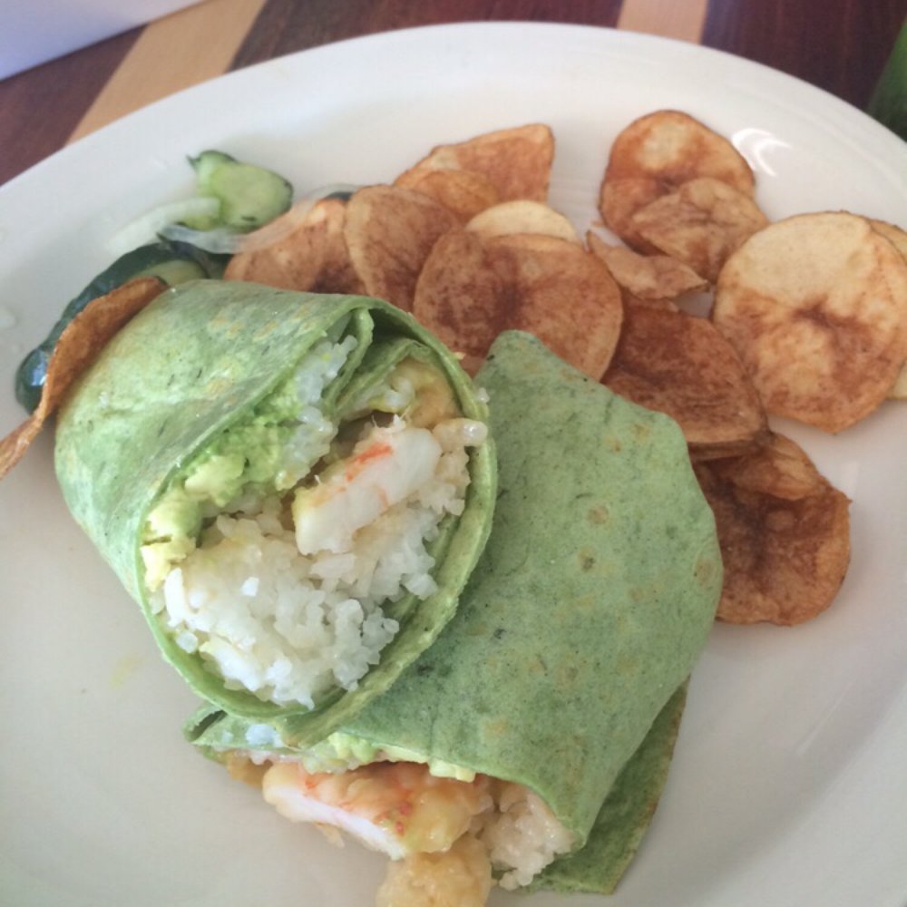 The Spot - Shrimp avocado wrap - needs more shrimp & acidity. Overall hubs liked it & said it was tasty. - New American Near Me - Northfield, New Jersey
