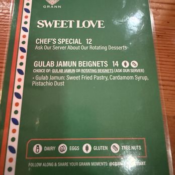 Grann Restaurant - Dessert menu - Cajun/Creole Near Me - Tacoma, Washington