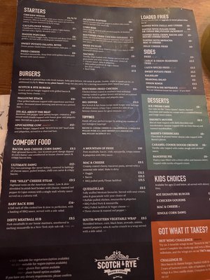 Menu photo 4 Scotch & Rye Inverness, HLD