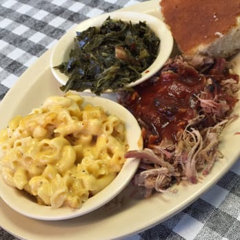 Dad's Bar-B-Que - Super dried pork with tomato sauce and dried up cake that's suppose to be cornbread. - Barbeque Near Me - Anniston, Alabama Dad's Bar-B-Que - Super dried pork with tomato sauce and dried up cake that's suppose to be cornbread. - Barbeque Near Me - Anniston, Alabama