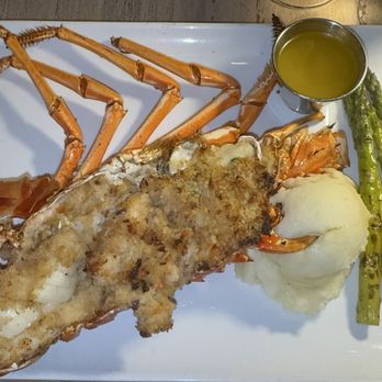 Caribbean Fish Market - Stuffed Lobster with Mashed Potatos and Asparagus - Seafood Near Me - St. Thomas, Virgin Islands Caribbean Fish Market - Stuffed Lobster with Mashed Potatos and Asparagus - Seafood Near Me - St. Thomas, Virgin Islands