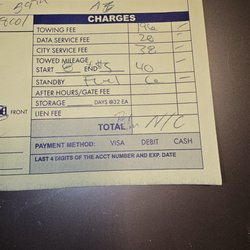 21st Century Towing - NO CHARGE per Tim
