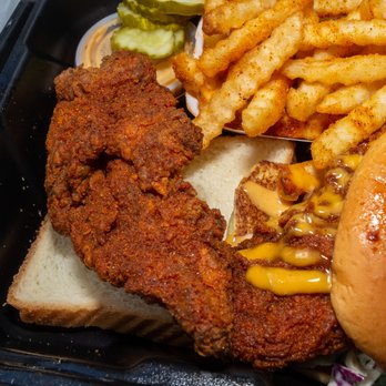 Dave's Hot Chicken - #3 - slider, tender and fries. (keepsmilingphoto.com) - Chicken Shop Near Me - Chicago, Illinois