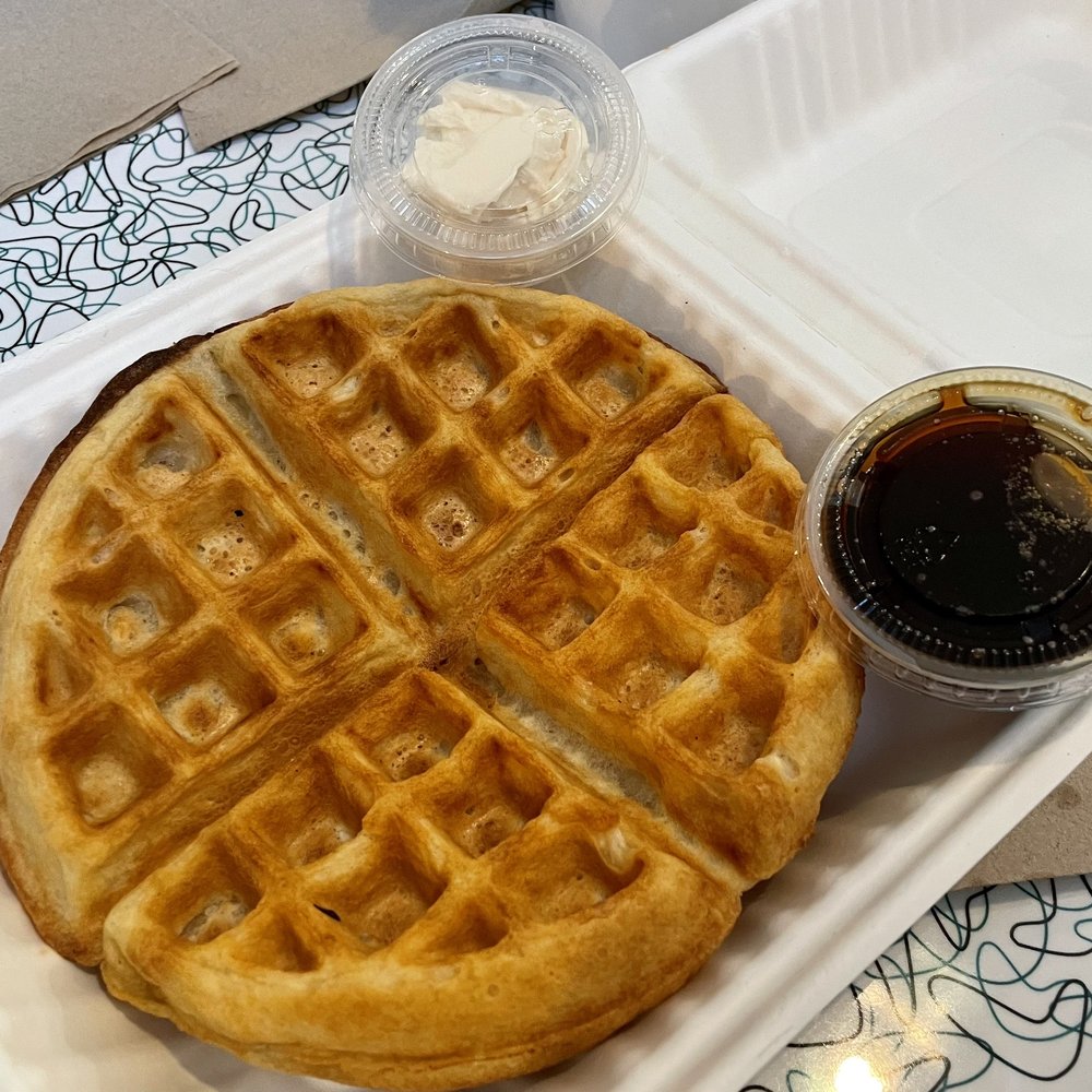 Angelhearts Donuts - Homemade waffle with NY Maple Syrup- yummy! - Vegan Near Me - Ithaca, New York Angelhearts Donuts - Homemade waffle with NY Maple Syrup- yummy! - Vegan Near Me - Ithaca, New York