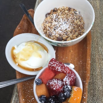 Cody's La Jolla - Greek yogurt with granola and fruit - Breakfast & Brunch Near Me - La Jolla, California Cody's La Jolla - Greek yogurt with granola and fruit - Breakfast & Brunch Near Me - La Jolla, California