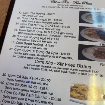 Pho Vietnam - Paper and plastic menu at the venue - Vietnamese Near Me - San Francisco, California
