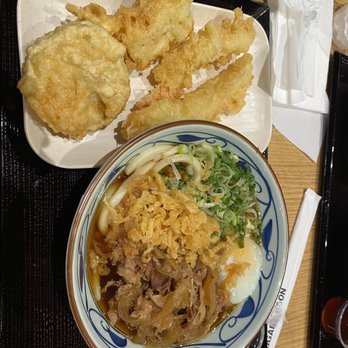 Marugame Udon - Nikutama and tempura - Japanese Near Me - Arcadia, California