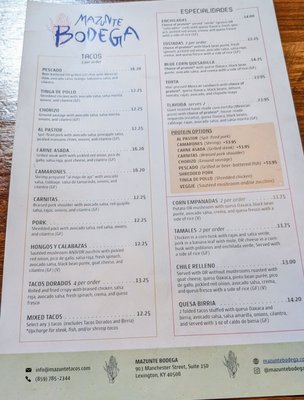 Menu photo 3 Mazunte Bodega - Lexington Lexington, KY Menu photo 3 Mazunte Bodega - Lexington Lexington, KY