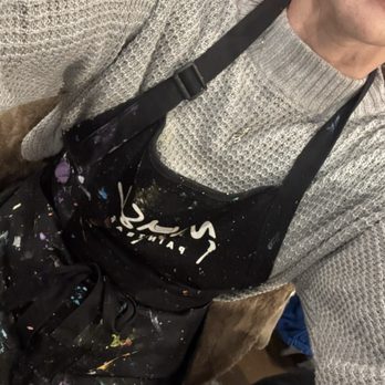 Muse Paintbar - My smock! They give you one to wear while you paint your masterpiece ! - Paint & Sip Near Me - Port Jefferson, New York Muse Paintbar - My smock! They give you one to wear while you paint your masterpiece ! - Paint & Sip Near Me - Port Jefferson, New York