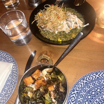 Byblos Miami - Roasted Brussels Sprouts and Chargrilled Chicken Supreme - Mediterranean Near Me - Miami Beach, Florida