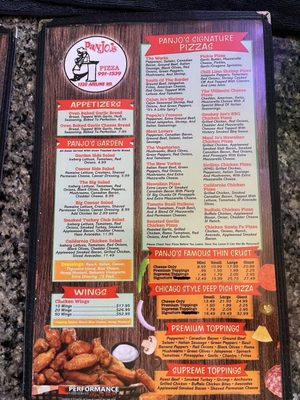 Menu photo 1 Panjo's Pizza Corpus Christi, TX Menu photo 1 Panjo's Pizza Corpus Christi, TX