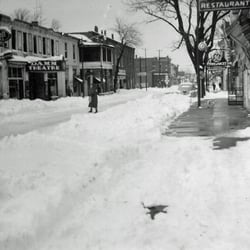 Osgood Damm Theatre - Taken by my Aunt, Agnes Alexander, November 27, 1950...the Sunday after Thanksgiving, just after the historic T'day snow storm.