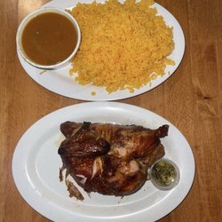 La Parada 2 - $13.00- Half chicken w rice & beans 8/10 Some parts were dry while others were tender. The garlic oil sauce for the chicken was delicious.
