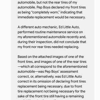Ed Little Auto Service - Ed Little Auto vs. Pep Boys: who was right? Ed Little Auto! - Auto Repair Near Me - Culver City, California Ed Little Auto Service - Ed Little Auto vs. Pep Boys: who was right? Ed Little Auto! - Auto Repair Near Me - Culver City, California