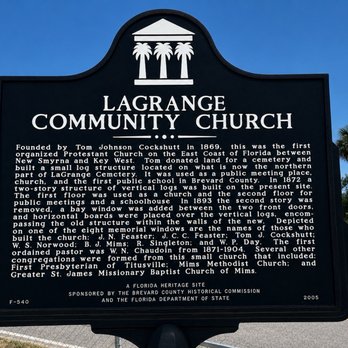 Lagrange Community Church - Landmarks & Historical Buildings Near Me - Titusville, Florida Lagrange Community Church - Landmarks & Historical Buildings Near Me - Titusville, Florida