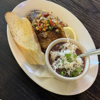 Cypress Grill - Blackened Tilapia with Red Beans And Rice - American Near Me - Austin, Texas