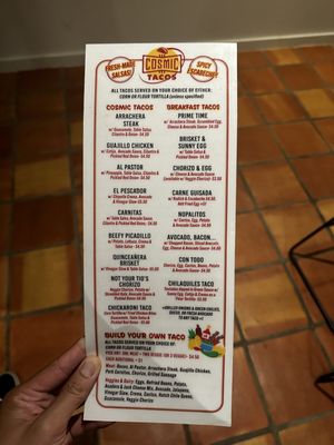 Menu photo 8 Cosmic Saltillo Austin, TX