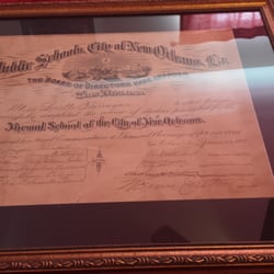 Artistic Framing - My great grandmother's diploma.