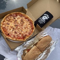 Pete’s A Pizza - Small cheese pizza, small meatball sub with american cheese