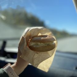 Native Bagel Company - Bagel to-go   Plain with honey rosemary cream cheese