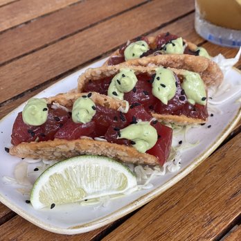 Monkeypod Kitchen - Ahi Poke Tacos - New American Near Me - Lahaina, Hawaii