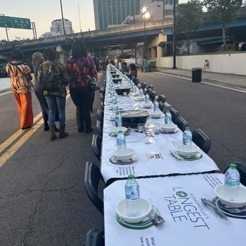 Jacksonville's Longest Table - Set up before the people. - Local Flavor Near Me - Jacksonville, Florida