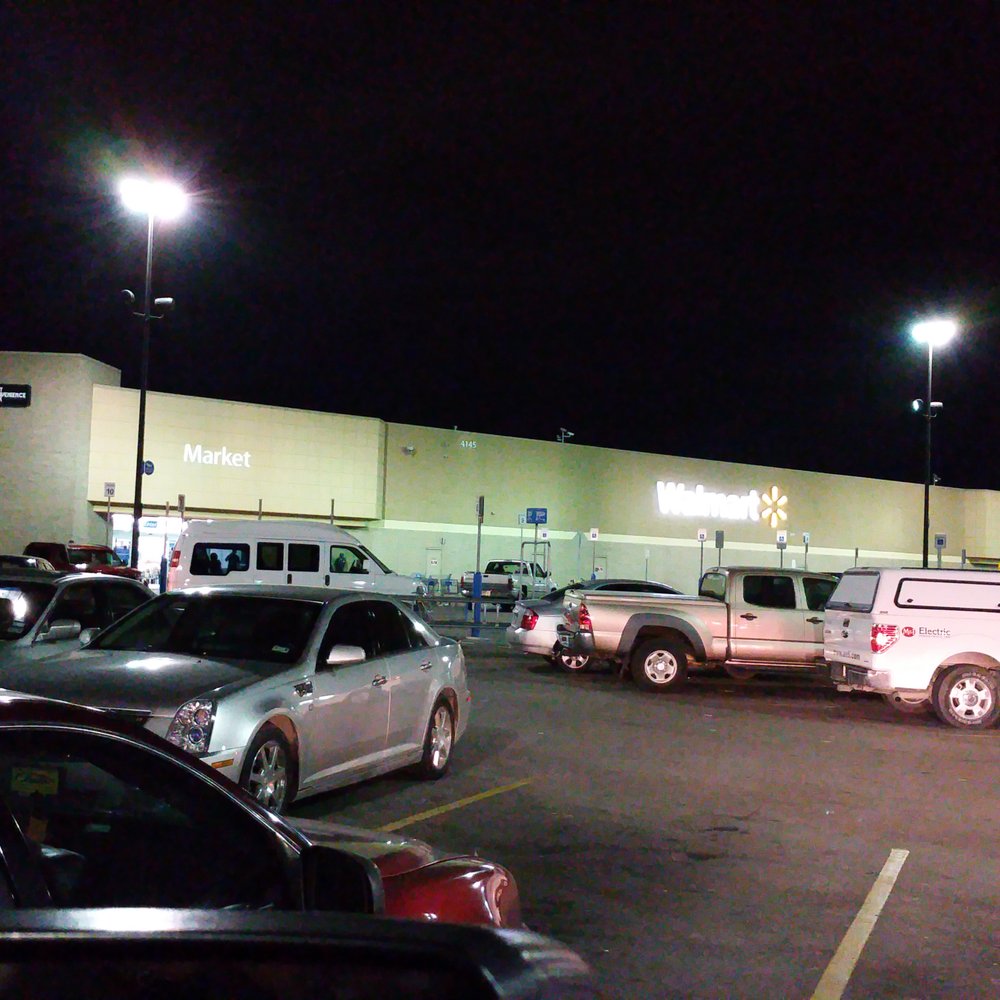 a parking lot at night a parking lot at night