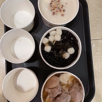 Meet Fresh - 1: cold coco sago soup C 2: icy grass jelly #C 3: Taro Tofu Pudding with 25% sweetness - Desserts Near Me - San Diego, California Meet Fresh - 1: cold coco sago soup C 2: icy grass jelly #C 3: Taro Tofu Pudding with 25% sweetness - Desserts Near Me - San Diego, California