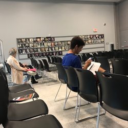 Department of Motor Vehicles - Quiet waiting area.  Very courty feeling.