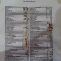La Campechana - Menú