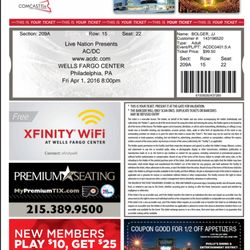 Picture of the fake ticket