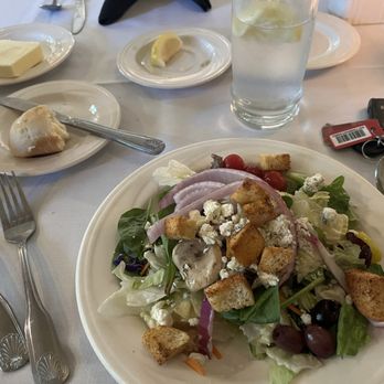 Andria's Steakhouse - Salad/bread/ chunk of butter - Steakhouses Near Me - O Fallon, Illinois