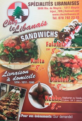Menu photo 1 Chez le Libanais Meyrin , GE