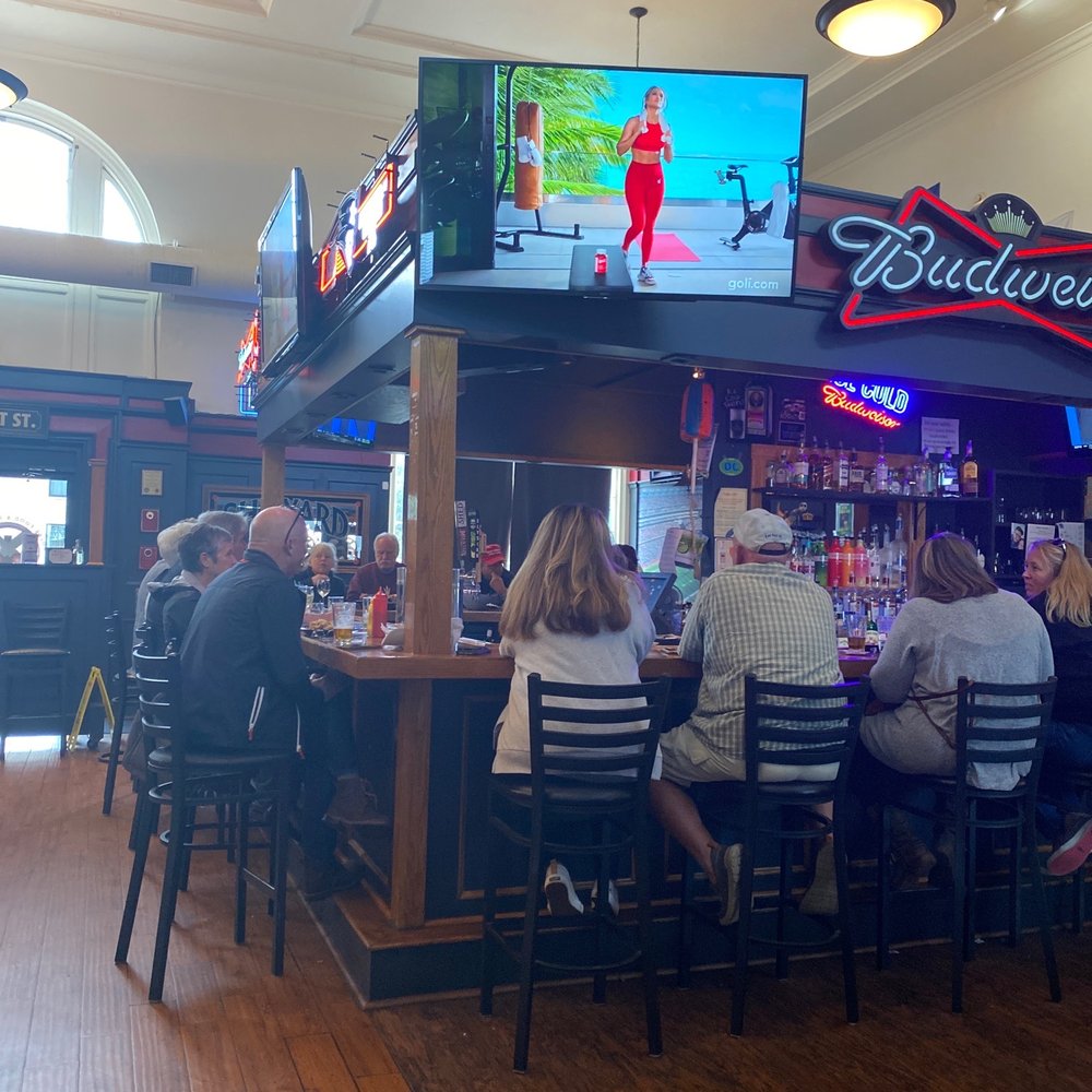 people sitting at the bar