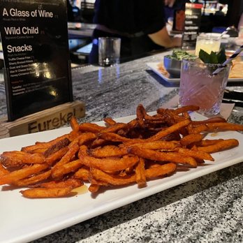 Eureka! - Sweet Potato Fries w/ Honey & Cinnamon - American Near Me - Las Vegas, Nevada Eureka! - Sweet Potato Fries w/ Honey & Cinnamon - American Near Me - Las Vegas, Nevada