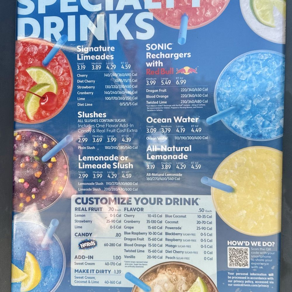 Sonic Drive-In - Menu (11/7/2025) - Burgers Near Me - Vacaville, California Sonic Drive-In - Menu (11/7/2025) - Burgers Near Me - Vacaville, California