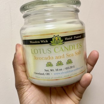 Lotus Candles - $21.99 Candle (16oz size) -- Avocado & Sea Salt scent (29 April 2023) - Home Decor Near Me - Cleveland, Ohio Lotus Candles - $21.99 Candle (16oz size) -- Avocado & Sea Salt scent (29 April 2023) - Home Decor Near Me - Cleveland, Ohio