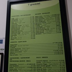 7 grammi - Menu