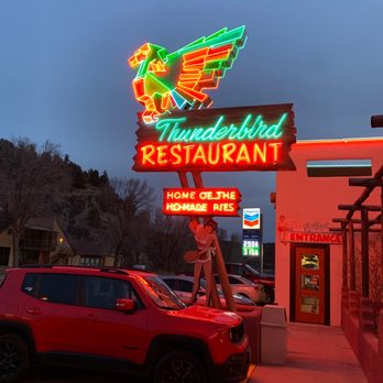 Thunderbird Restaurant - Cool sign - American Near Me - Mt. Carmel Junction, Utah Thunderbird Restaurant - Cool sign - American Near Me - Mt. Carmel Junction, Utah