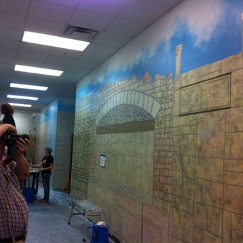 Baruch Hashem Messianic Synagogue - Walls of Jerusalem Mural in progress - Synagogues Near Me - Dallas, Texas