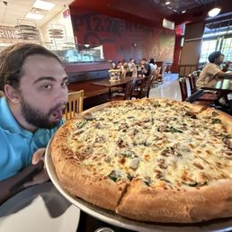 Their largest pizza with tons of crust.