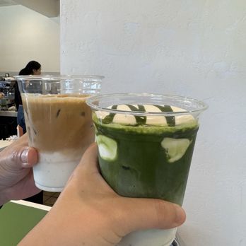 Yeems Coffee - Buttercream latte and Vienna matcha - Coffee & Tea Near Me - Gardena, California