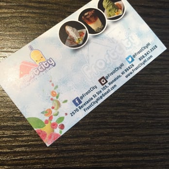 Frostcity - Stamp card! - Desserts Near Me - Honolulu, Hawaii Frostcity - Stamp card! - Desserts Near Me - Honolulu, Hawaii
