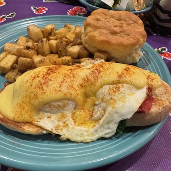 The Flying Biscuit Cafe - Special: Florentine Benedict - New American Near Me - Gainesville, Florida The Flying Biscuit Cafe - Special: Florentine Benedict - New American Near Me - Gainesville, Florida